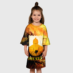 Платье клеш для девочки DARKSOULS SKULL&MAGIC, цвет: 3D-принт — фото 2