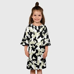 Платье клеш для девочки Холодный камуфляж, цвет: 3D-принт — фото 2