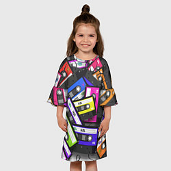 Платье клеш для девочки OLD SCHOOL, цвет: 3D-принт — фото 2