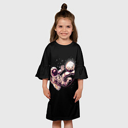 Платье клеш для девочки Космо и Луна, цвет: 3D-принт — фото 2