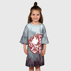 Платье клеш для девочки SAMURAI GAME, цвет: 3D-принт — фото 2