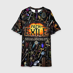 Платье клеш для девочки Path of Exile, цвет: 3D-принт