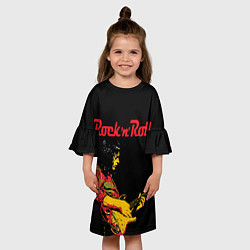 Платье клеш для девочки ROCK N ROLL, цвет: 3D-принт — фото 2