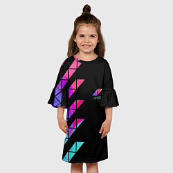 Платье клеш для девочки AVICII RAIBOW, цвет: 3D-принт — фото 2
