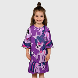 Платье клеш для девочки Twilight Sparkle, цвет: 3D-принт — фото 2