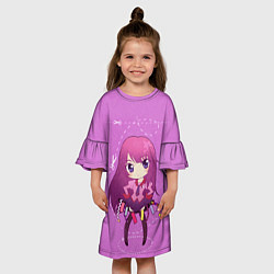 Платье клеш для девочки Истории монстров, цвет: 3D-принт — фото 2
