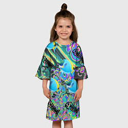 Платье клеш для девочки Life cycle, цвет: 3D-принт — фото 2