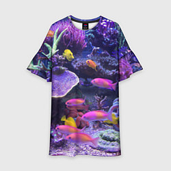 Детское платье Коралловые рыбки