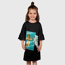 Платье клеш для девочки Параллельный Мир, цвет: 3D-принт — фото 2
