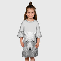 Платье клеш для девочки БЕЛЫЙ ВОЛК, цвет: 3D-принт — фото 2