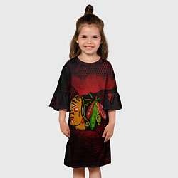 Платье клеш для девочки CHICAGO NHL, цвет: 3D-принт — фото 2