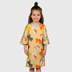 Платье клеш для девочки Рыбки, цвет: 3D-принт — фото 2