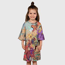 Платье клеш для девочки MONSTER WAR СЮРРЕАЛИЗМ, цвет: 3D-принт — фото 2