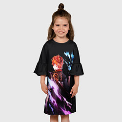 Платье клеш для девочки ТАРТАЛЬЯ - GENSHIN IMPACT NEON, цвет: 3D-принт — фото 2