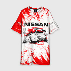 Платье клеш для девочки Nissan, цвет: 3D-принт