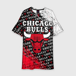 Платье клеш для девочки CHICAGO BULLS 6, цвет: 3D-принт