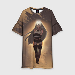 Платье клеш для девочки Type A No 2 Nier Automata Z, цвет: 3D-принт