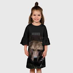 Платье клеш для девочки Русский MEDVED, цвет: 3D-принт — фото 2