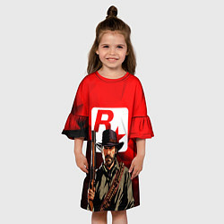 Платье клеш для девочки ROCK STAR GAME, цвет: 3D-принт — фото 2