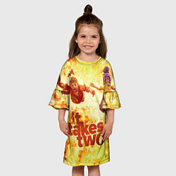 Платье клеш для девочки It Takes Two, цвет: 3D-принт — фото 2