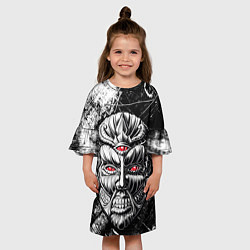 Платье клеш для девочки Атака титанов: титан, цвет: 3D-принт — фото 2