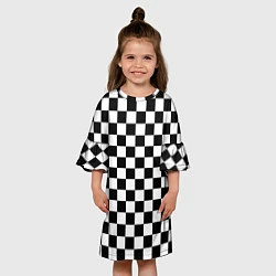 Платье клеш для девочки Шахматист, цвет: 3D-принт — фото 2
