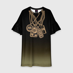 Платье клеш для девочки Цепочка геймера, цвет: 3D-принт