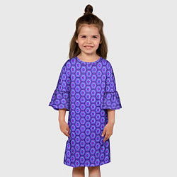 Платье клеш для девочки Geometric Background, цвет: 3D-принт — фото 2
