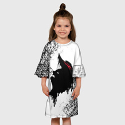 Платье клеш для девочки БЕРСЕРК подтеки, цвет: 3D-принт — фото 2
