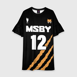 Платье клеш для девочки 12 MSBY BLACK JACKALS, цвет: 3D-принт
