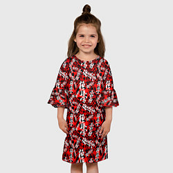 Платье клеш для девочки Боевые Искусства, цвет: 3D-принт — фото 2