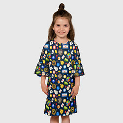 Платье клеш для девочки Разные Игры, цвет: 3D-принт — фото 2