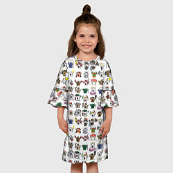 Платье клеш для девочки Ничоси, цвет: 3D-принт — фото 2