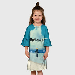 Платье клеш для девочки МАЙКИ В ОДИНОЧЕСТВЕ, цвет: 3D-принт — фото 2