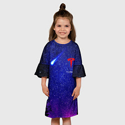 Платье клеш для девочки TESLA КОМЕТА, цвет: 3D-принт — фото 2