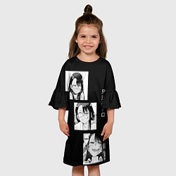 Платье клеш для девочки Нагаторо Манга, цвет: 3D-принт — фото 2