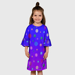 Платье клеш для девочки Фантастические шары, цвет: 3D-принт — фото 2