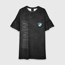 Платье клеш для девочки BMW LOGO AND INSCRIPTION, цвет: 3D-принт