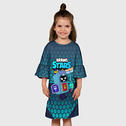 Платье клеш для девочки Злой Ash Brawl Stars Эш, цвет: 3D-принт — фото 2