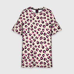 Детское платье Леопардовый принт розовый