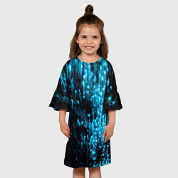 Платье клеш для девочки Глубокая пещера, цвет: 3D-принт — фото 2