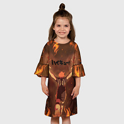 Платье клеш для девочки Haikyu Волейбол Z, цвет: 3D-принт — фото 2