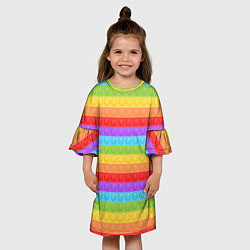 Платье клеш для девочки ПОП ИТ POP IT, цвет: 3D-принт — фото 2