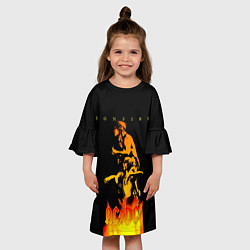 Платье клеш для девочки Bonfire ACDC, цвет: 3D-принт — фото 2