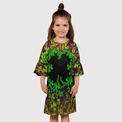Платье клеш для девочки Четырехлистный Клевер, цвет: 3D-принт — фото 2