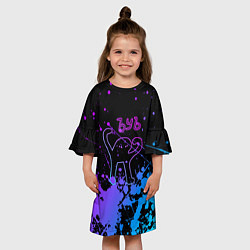 Платье клеш для девочки Ъуъ съука, цвет: 3D-принт — фото 2