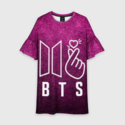Платье клеш для девочки BTS БТС K-Heart Z, цвет: 3D-принт