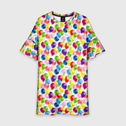 Платье клеш для девочки Воздушные Шары, цвет: 3D-принт