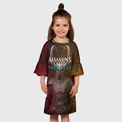 Платье клеш для девочки ASSASSINS CREED VALHALLA Z, цвет: 3D-принт — фото 2
