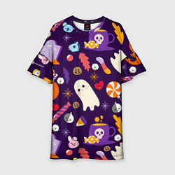 Детское платье HALLOWEEN BTS BT21 PATTERN БТ21 БТС ХЕЛЛОУИН